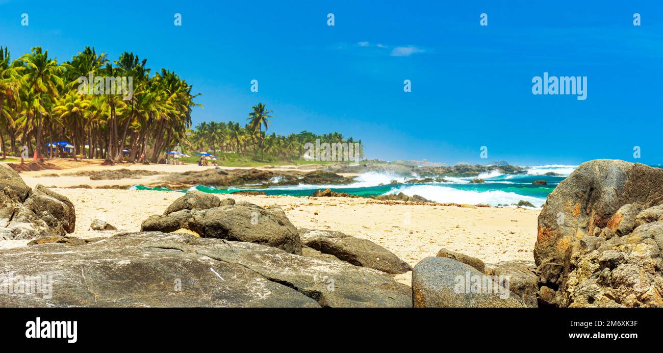Immagine panoramica di Itapua in Salvador Foto Stock