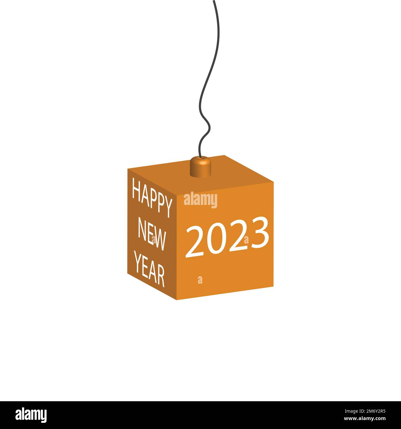3d disegno vettoriale di nuovo anno 2023, nuovo anno Illustrazione Vettoriale