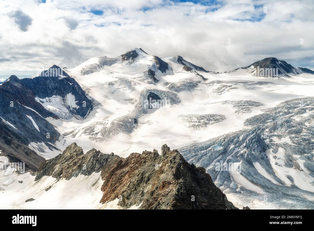 Pitztal; Gletscher, Pitztaler_Gletscher, Österreich, Oesterreich, Austria, Urlaub, 2019, Berge, Alpen, Gebirge Foto Stock
