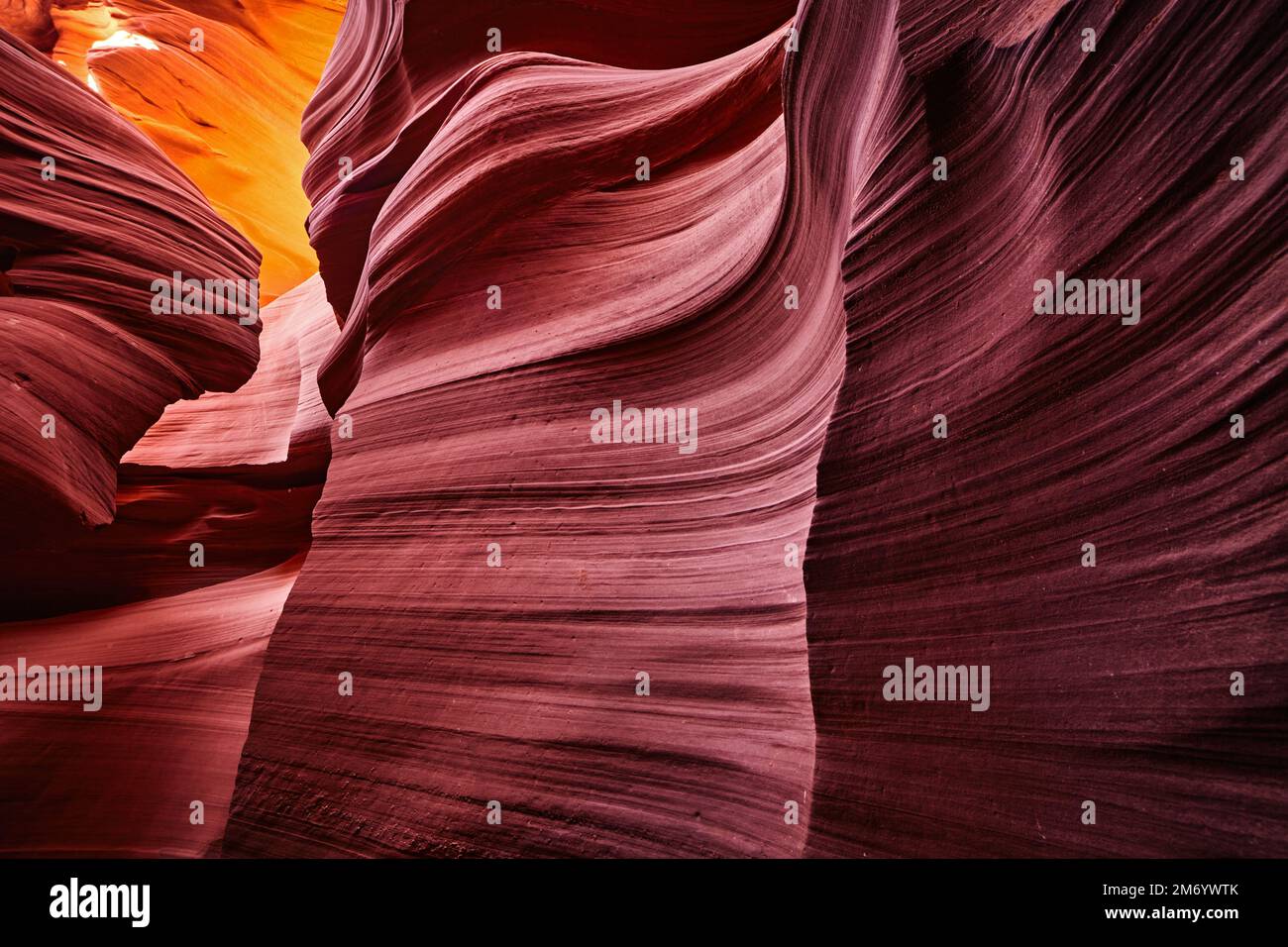 Abbassare Antelope Canyon, Arizona, Stati Uniti d'America Foto Stock