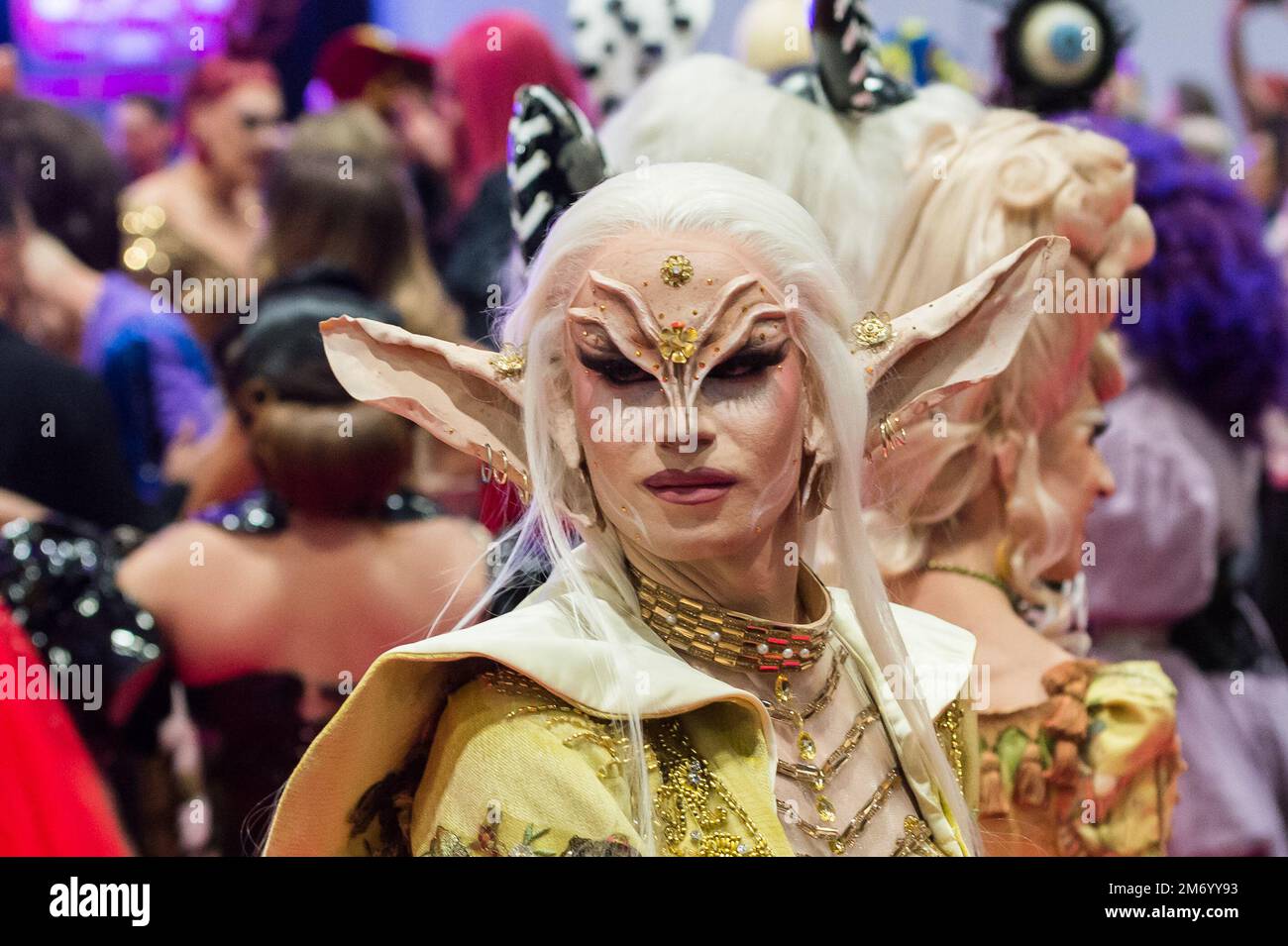 Londra, Regno Unito. 06th Jan, 2023. LONDRA, REGNO UNITO - 06 GENNAIO 2023: ChelseaBoy partecipa all'apertura del DragCon UK 2023 di RuPaul, presentato da World of Wonder all'Excel London dal 6-8 gennaio a Londra, Regno Unito, il 06 gennaio 2023. (Foto di Wiktor Szymanowicz/NurPhoto) Credit: NurPhoto SRL/Alamy Live News Foto Stock