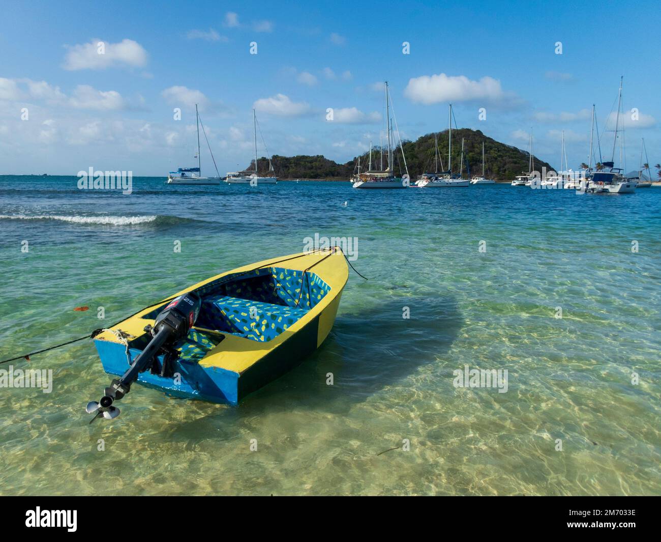 Mayreau isola, Grenadine. Carnash Bay. Foto Stock