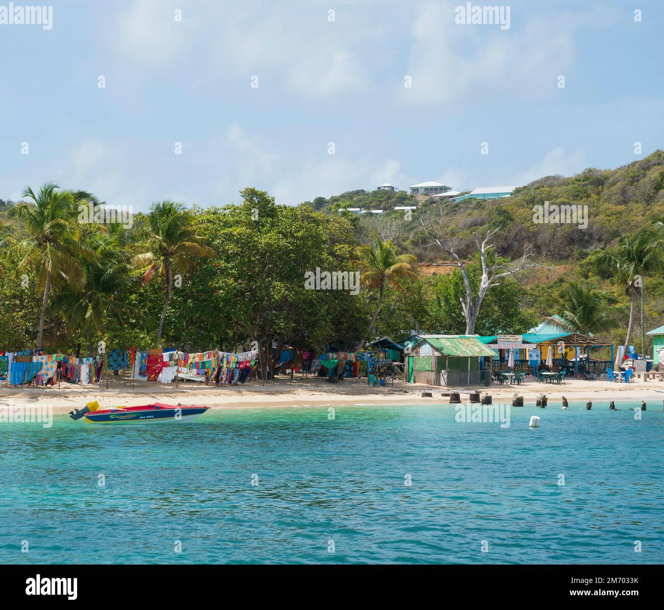 Mayreau isola, Grenadine. Saltwhistle Bay. Foto Stock