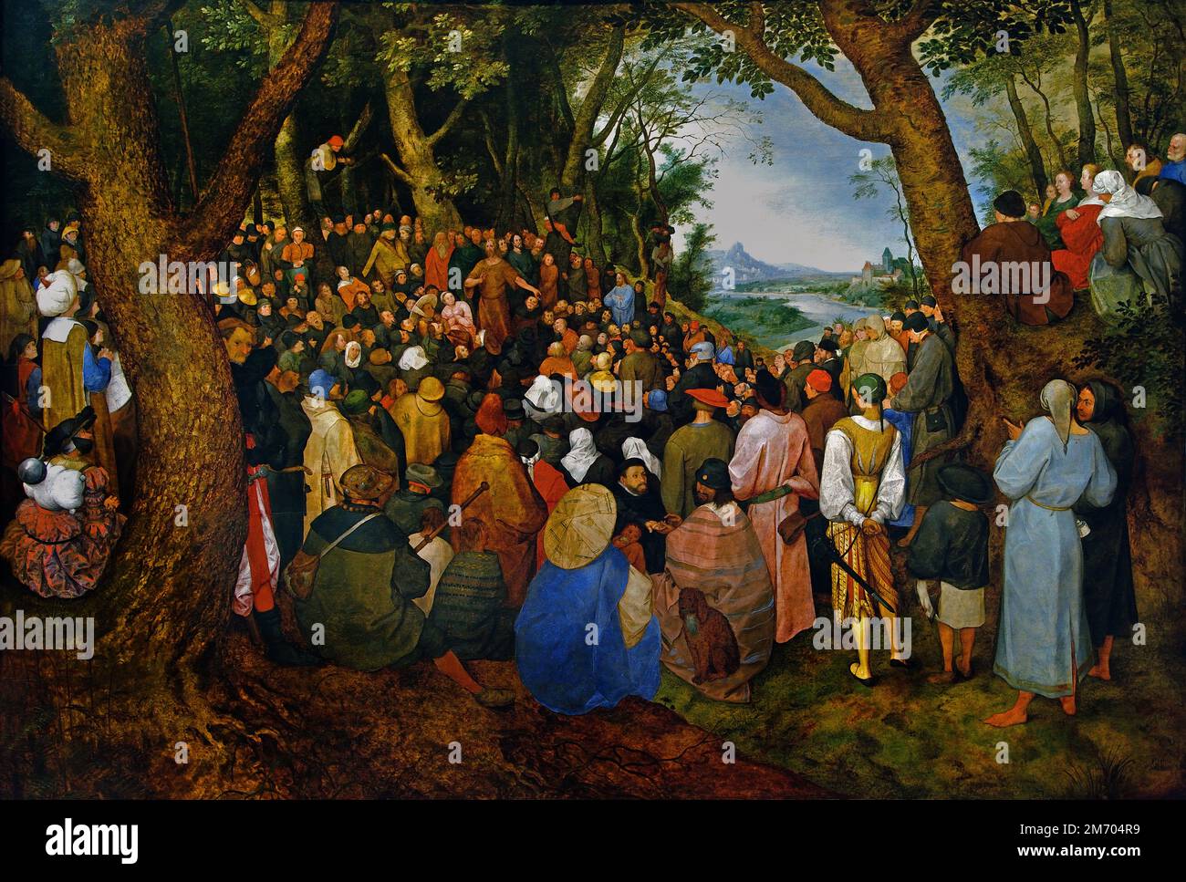 Il Sermone di, San Giovanni Battista, Jan Brueghel il Vecchio (1568-1625) - Pieter Brueghel ( Bruegel ) il giovane Belgio fiammingo del 1616-1647 Foto Stock