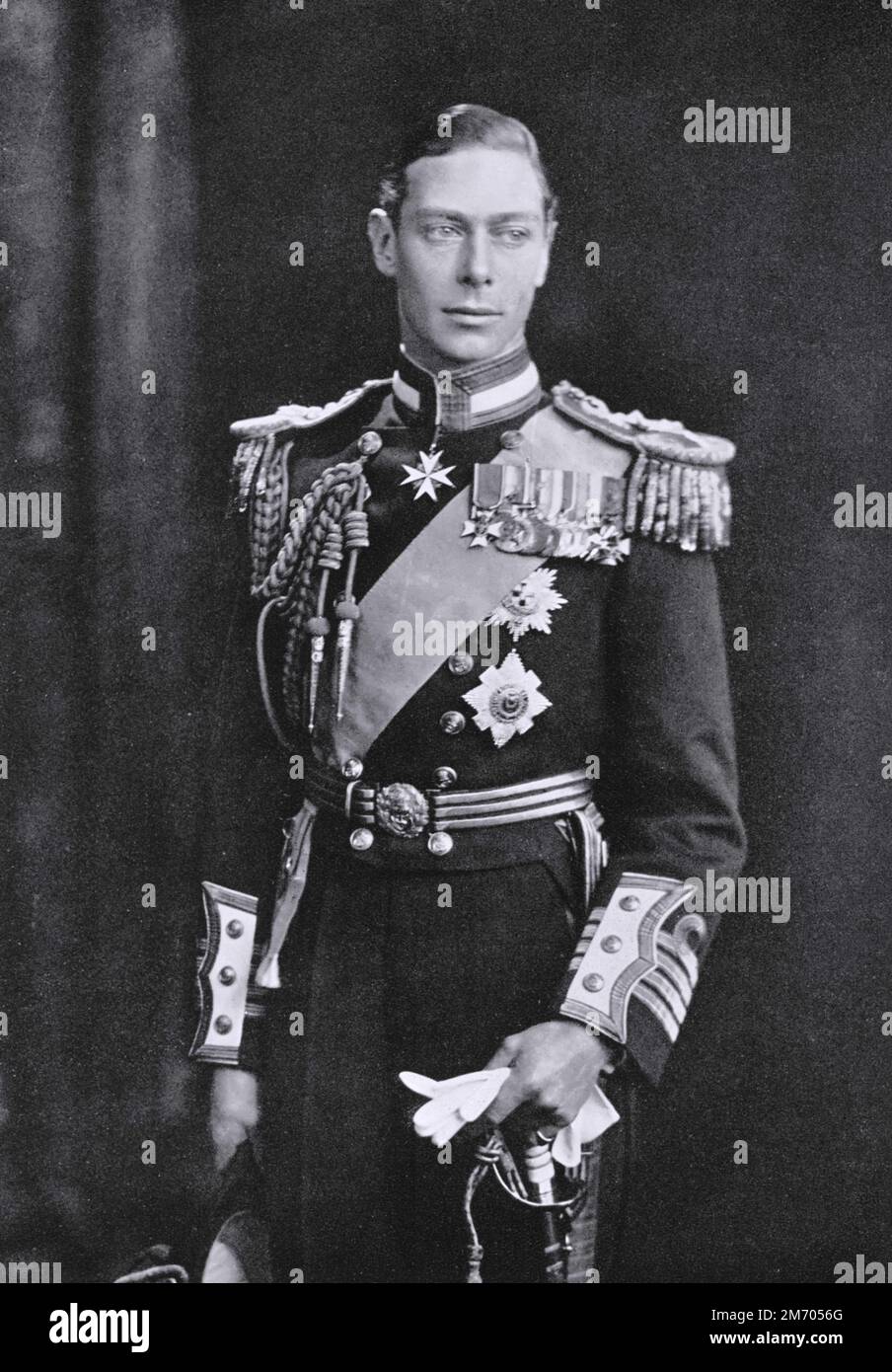 Re Giorgio VI (1895-1952), in uniforme navale, 1927. Re Giorgio VI indossò nella divisa navale durante la sua visita a Canberra, in Australia, durante il suo tour del 1927. Foto Stock