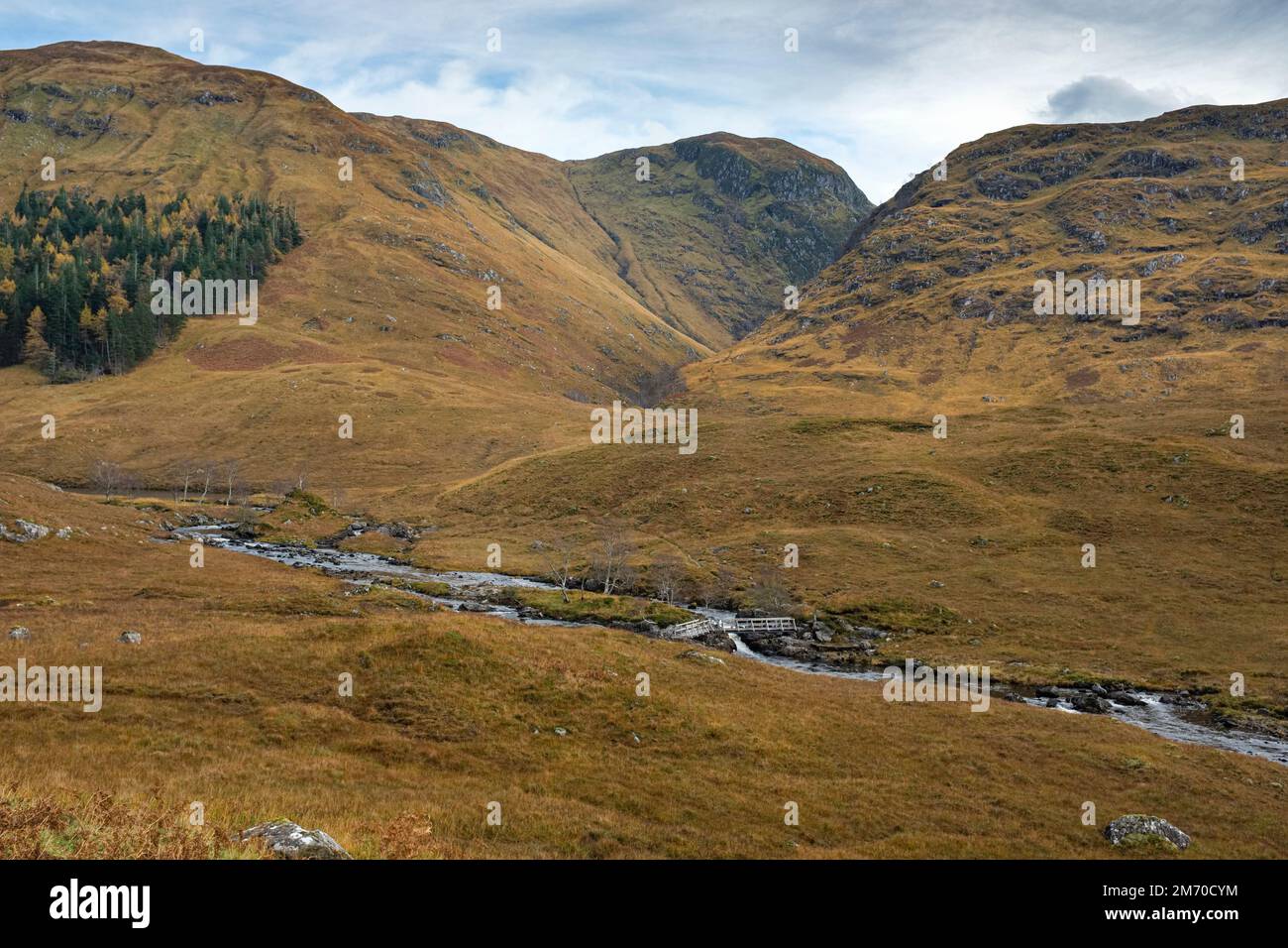 Il fiume Elchaig sulla Inverinate Estate, Scozia. Foto Stock