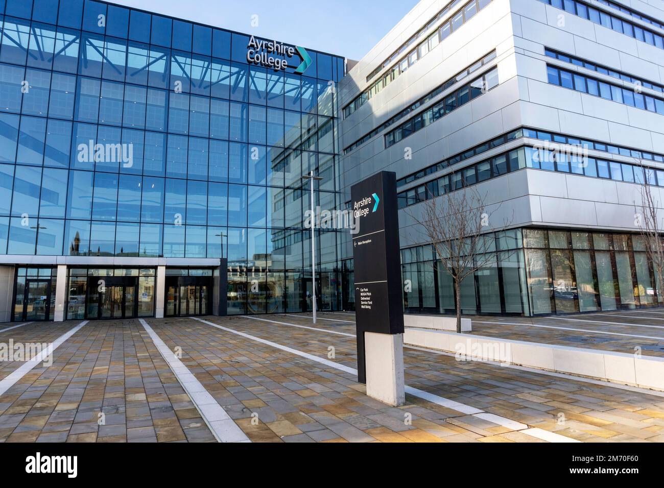 Ayrshire College of further Education, Kilmarnock, Ayrshire, Scozia, Regno Unito Foto Stock