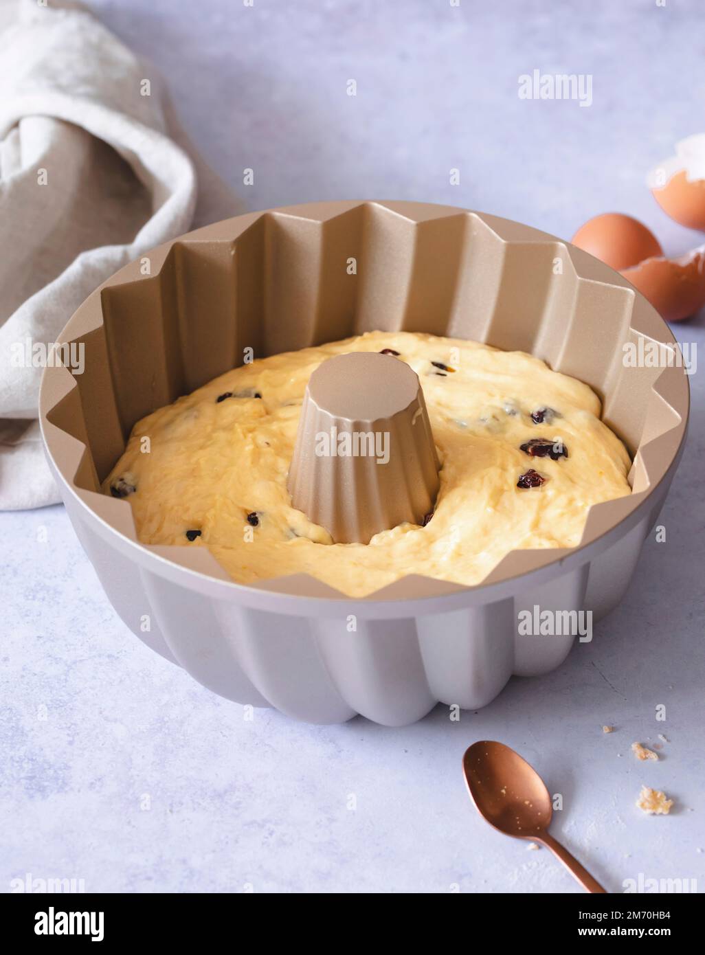 Una torta circlolare di Citrus Bundt Foto Stock
