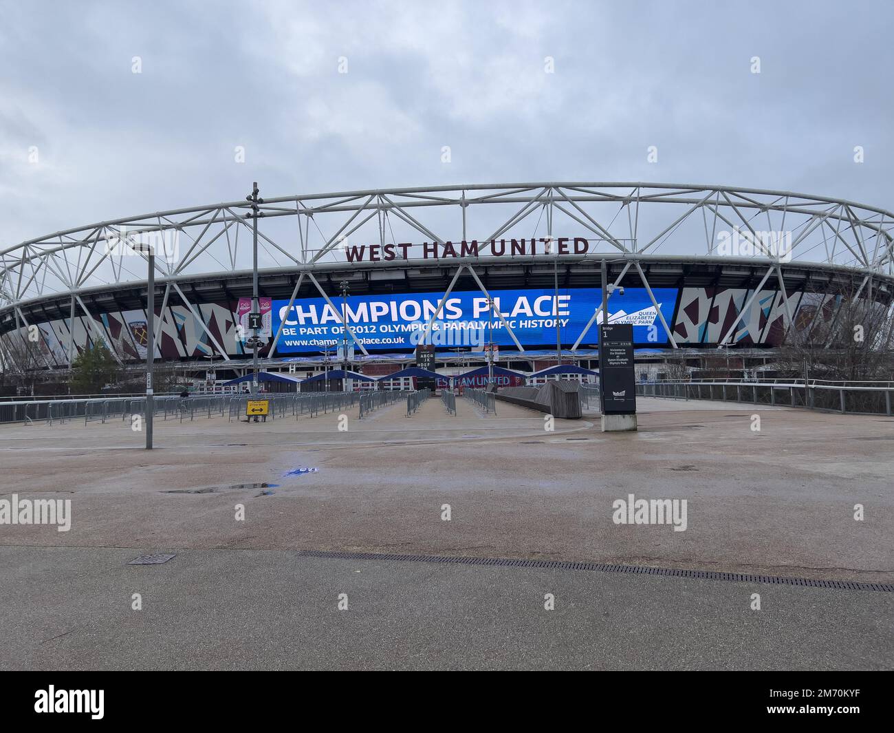 Stadio di Londra al Queen Elizabeth Olympic Park - sede del West Ham United - LONDRA, Regno Unito - 20 DICEMBRE 2022 Foto Stock