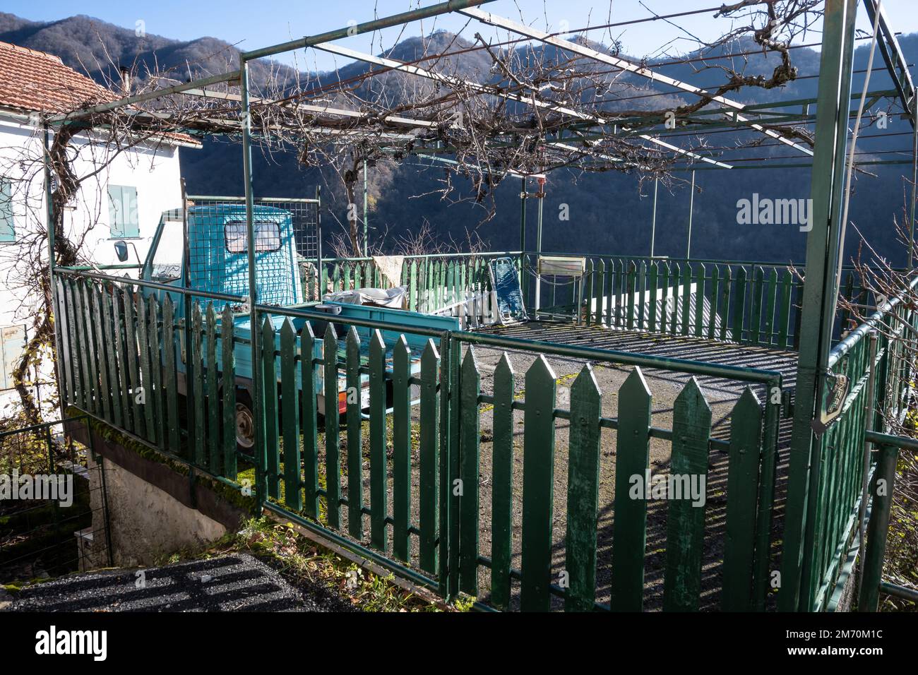 Il caratteristico borgo storico di Pentema in provincia di Genova in Liguria. Foto Stock