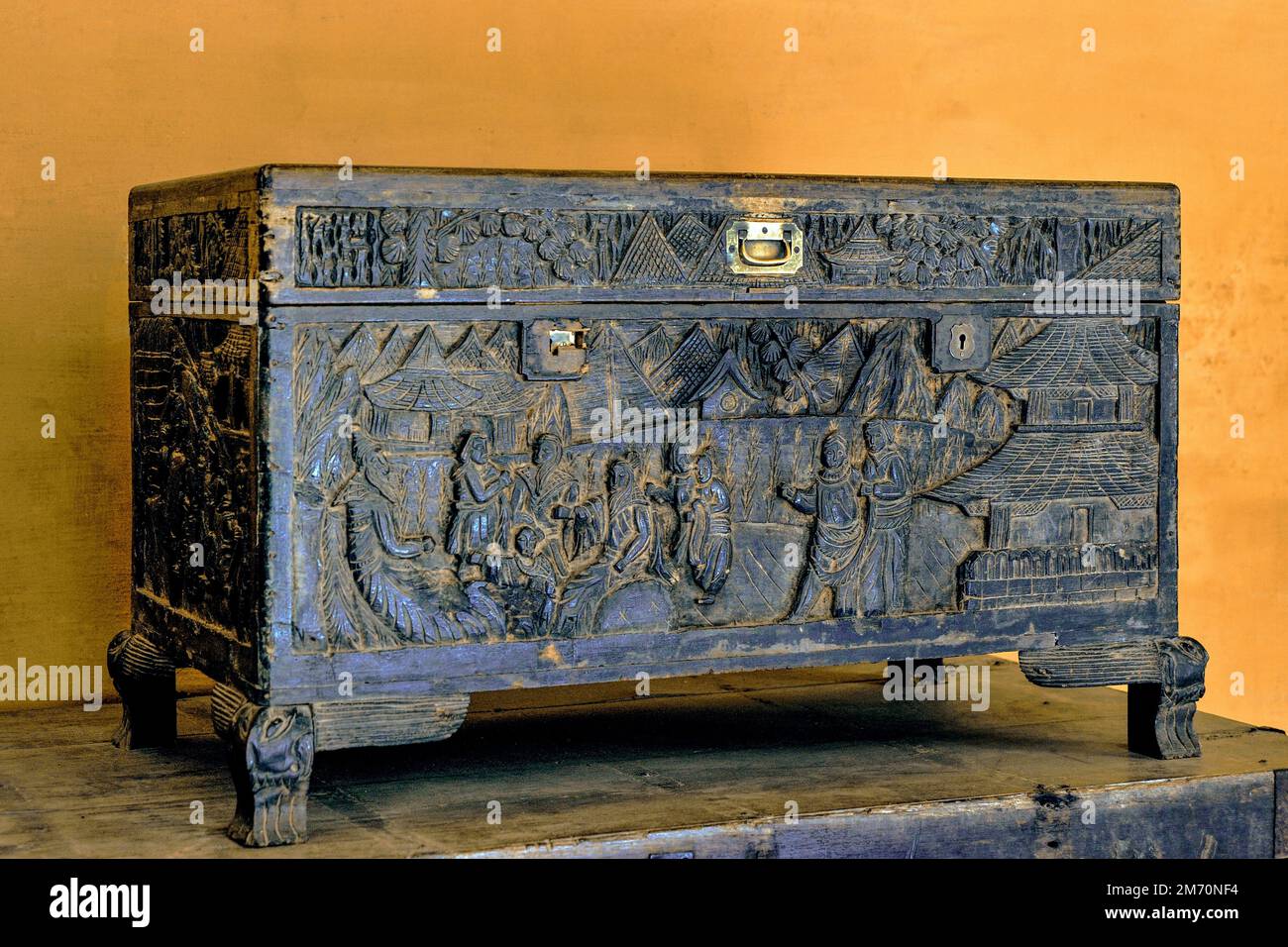Heritage--Arte, tanjorPainting & Artigifact in Maratha palazzo museo Thanjavur Tanjor Tamilnadu-INDIA Foto Stock