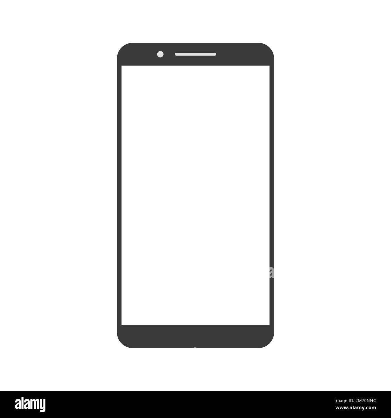 Modello di Mockup vettoriale per smartphone mobile piatto Illustrazione Vettoriale