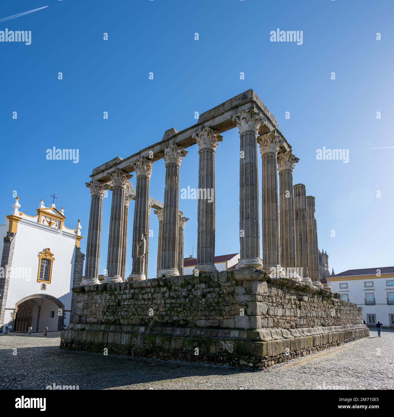 Il tempio romano di Evora dedicato a Diana Foto Stock