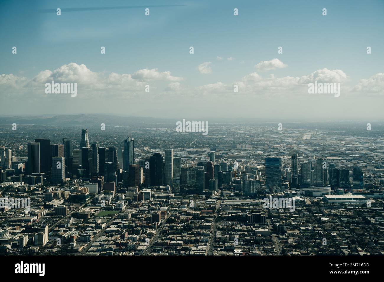 Veduta aerea di un centro di Los Angeles. Foto di alta qualità Foto Stock