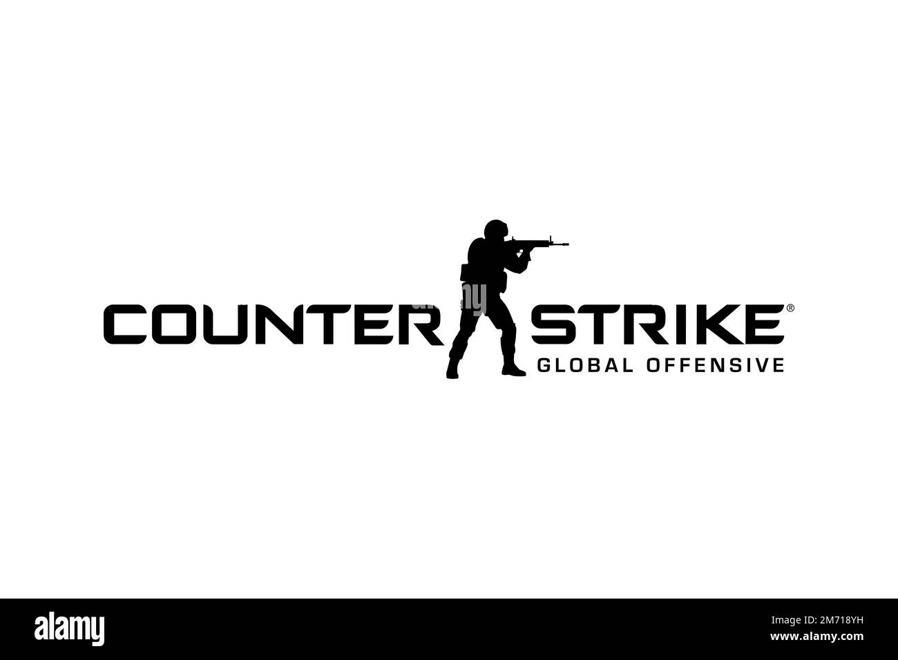 Counter Strike Global Offensive, Logo, sfondo bianco Foto Stock