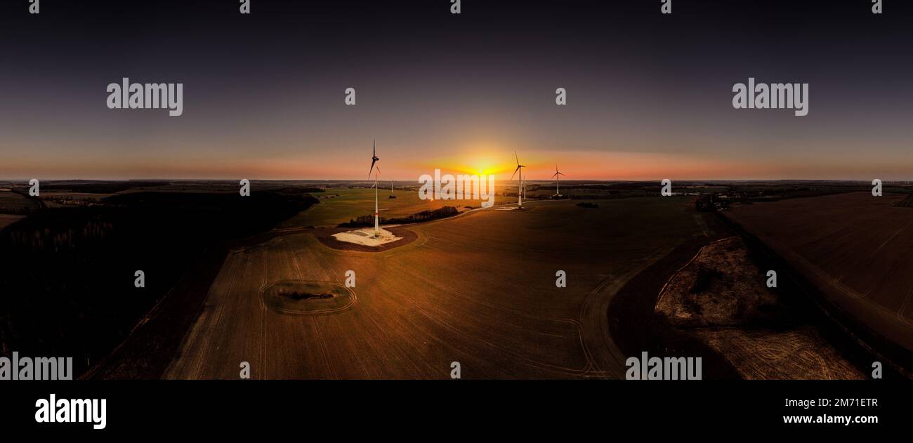 Il parco del vento di Herzhorn in Germania Foto Stock