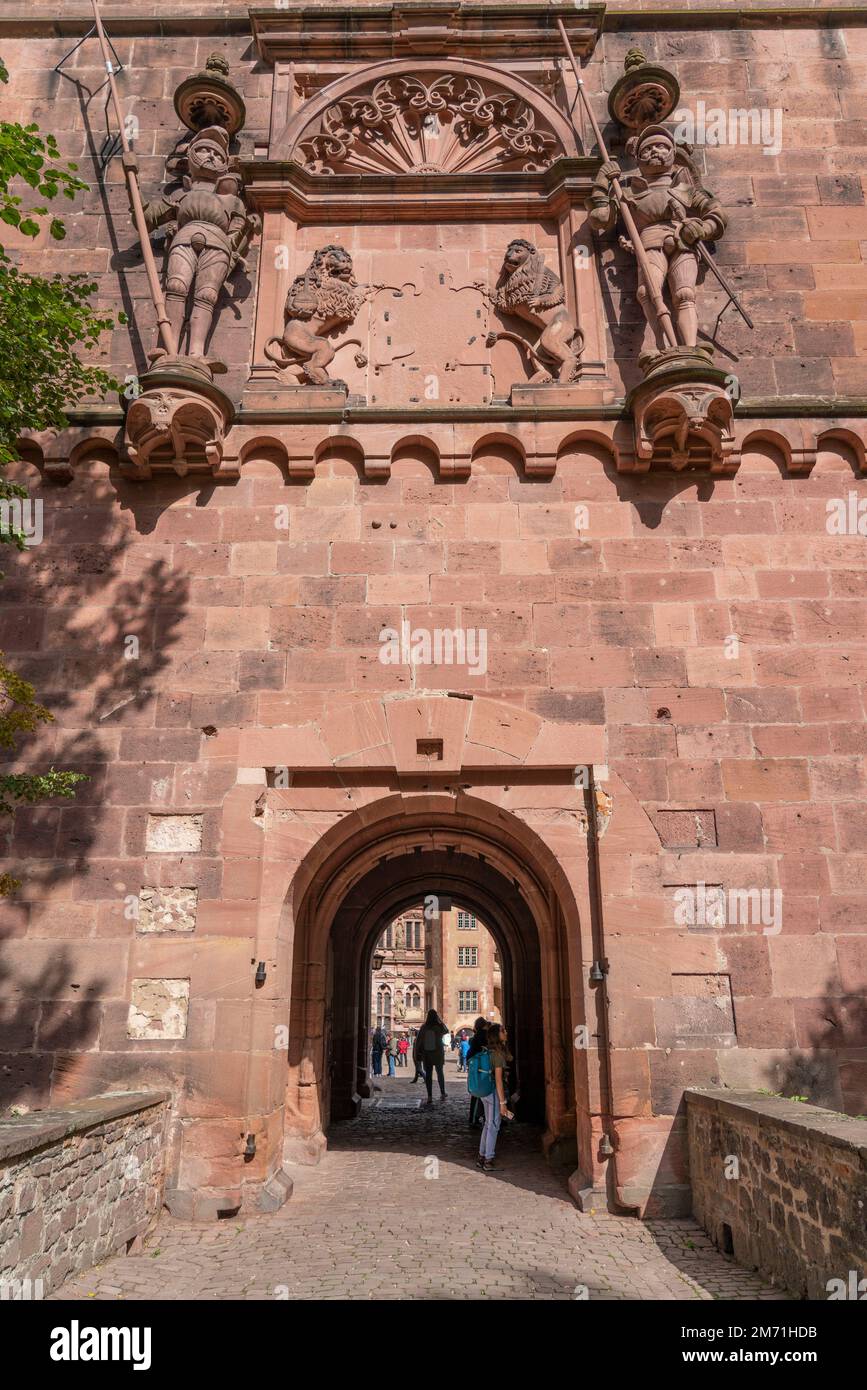 Il Castello di Heidelberg, Heidelberg, Tor, Foto Stock