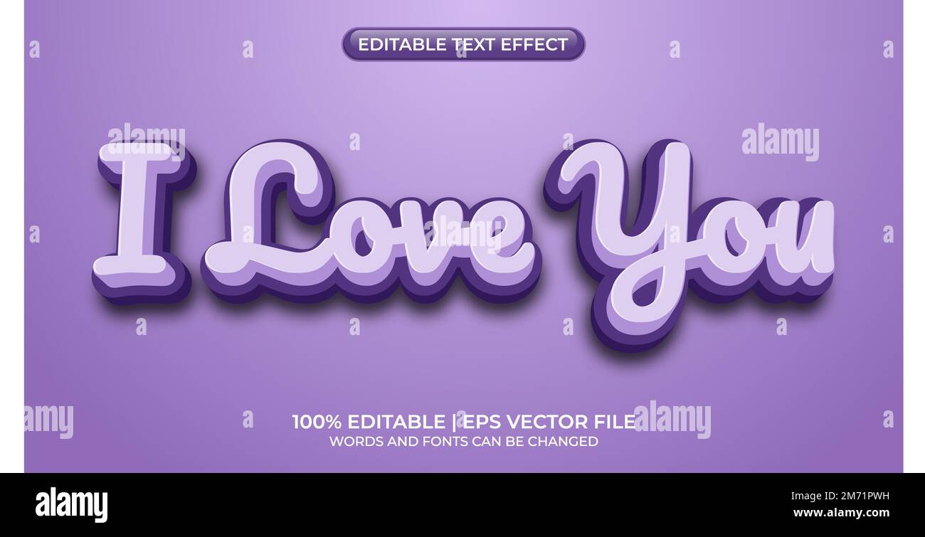 Mi piace l'effetto testo modificabile in stile moderno Illustrazione Vettoriale