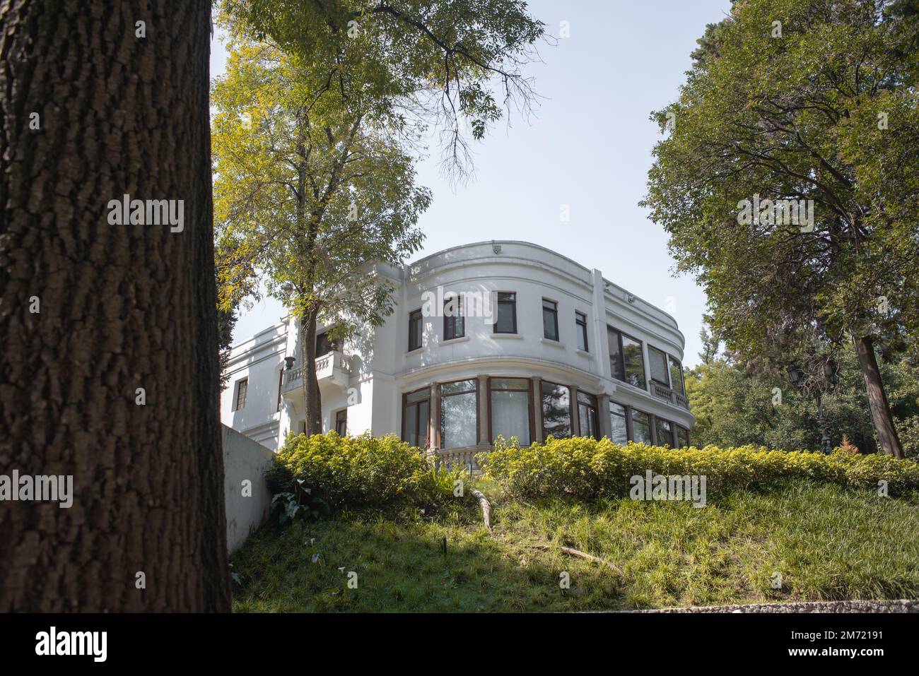 Ciudad de mexico, CDMX, 10 12 22, esterno di Casa Lázaro Cárdenas, edificio presidenziale nel Museo de los Pinos, nessuna gente Foto Stock