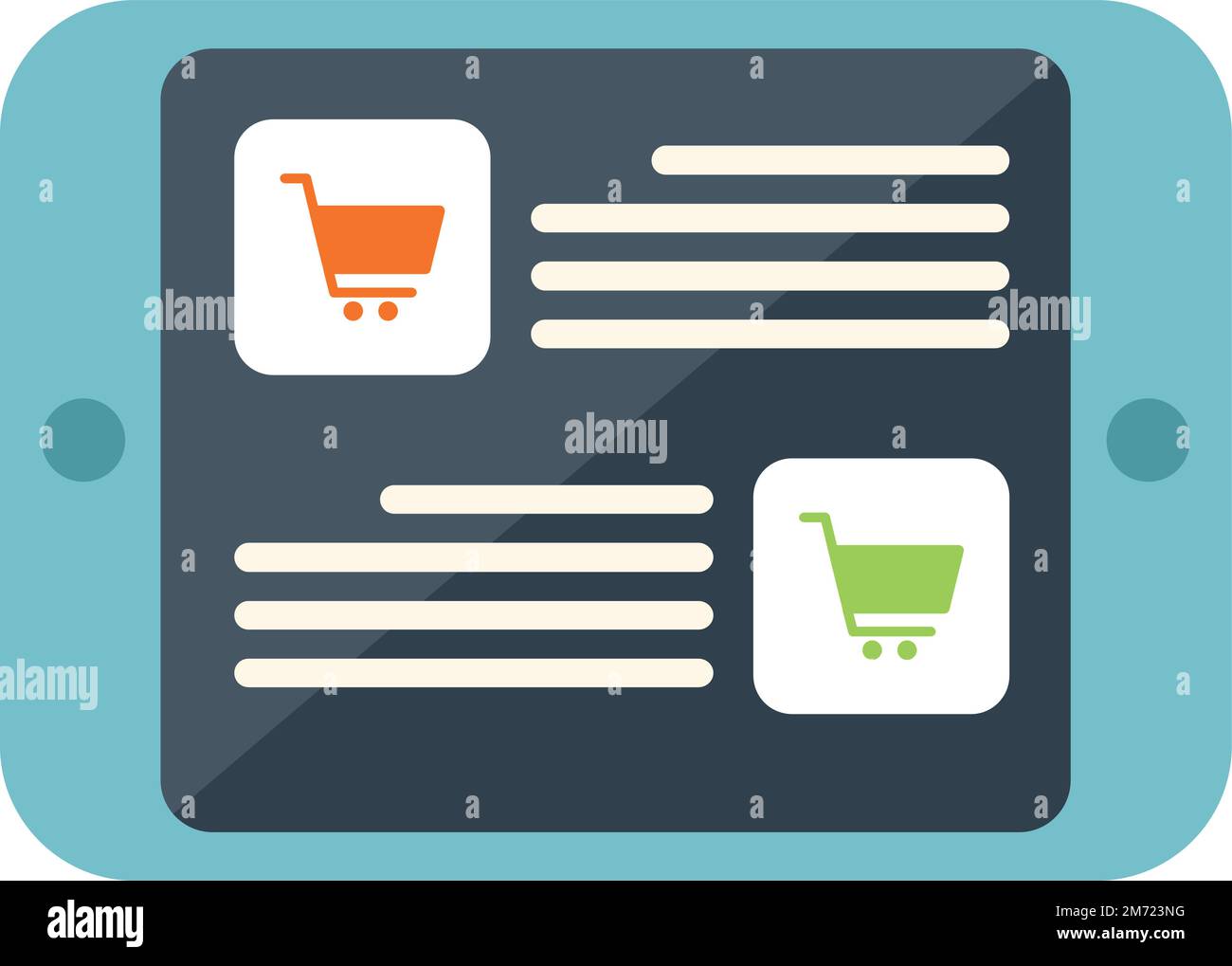 Tablet online shop icona flat vector. Acquista negozio. Telefono vendita al  dettaglio isolato Immagine e Vettoriale - Alamy