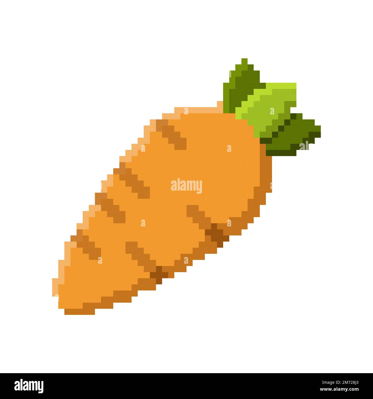 Icona pixel art. Icona carota pixel art. Carota carota carota carota carina. Vettore di verdure. carota da 8 bit. Stile grafico del computer della vecchia scuola. Rapporto di illustrazione del vettore Illustrazione Vettoriale