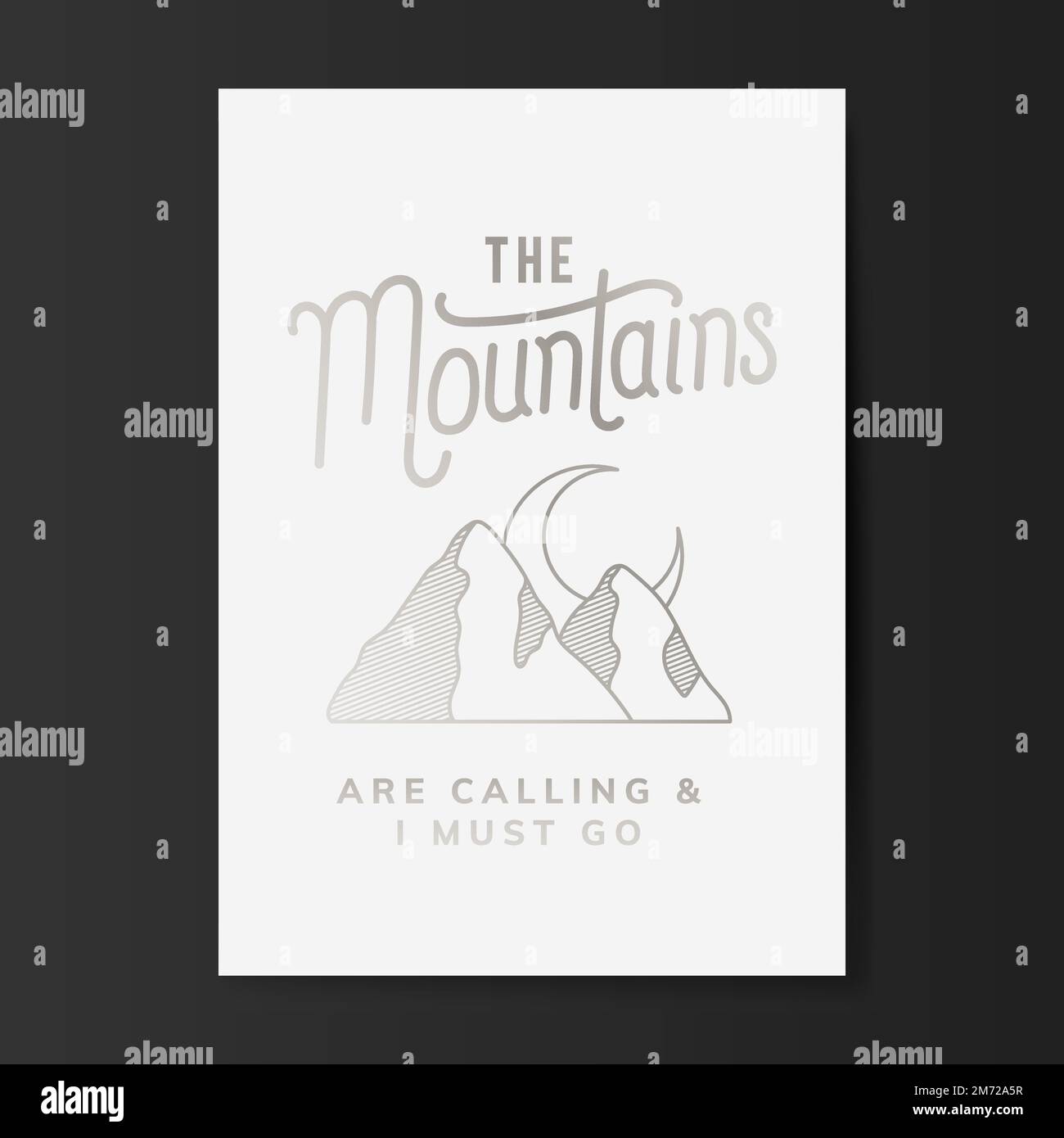 Le montagne chiamano vettore di logo Illustrazione Vettoriale