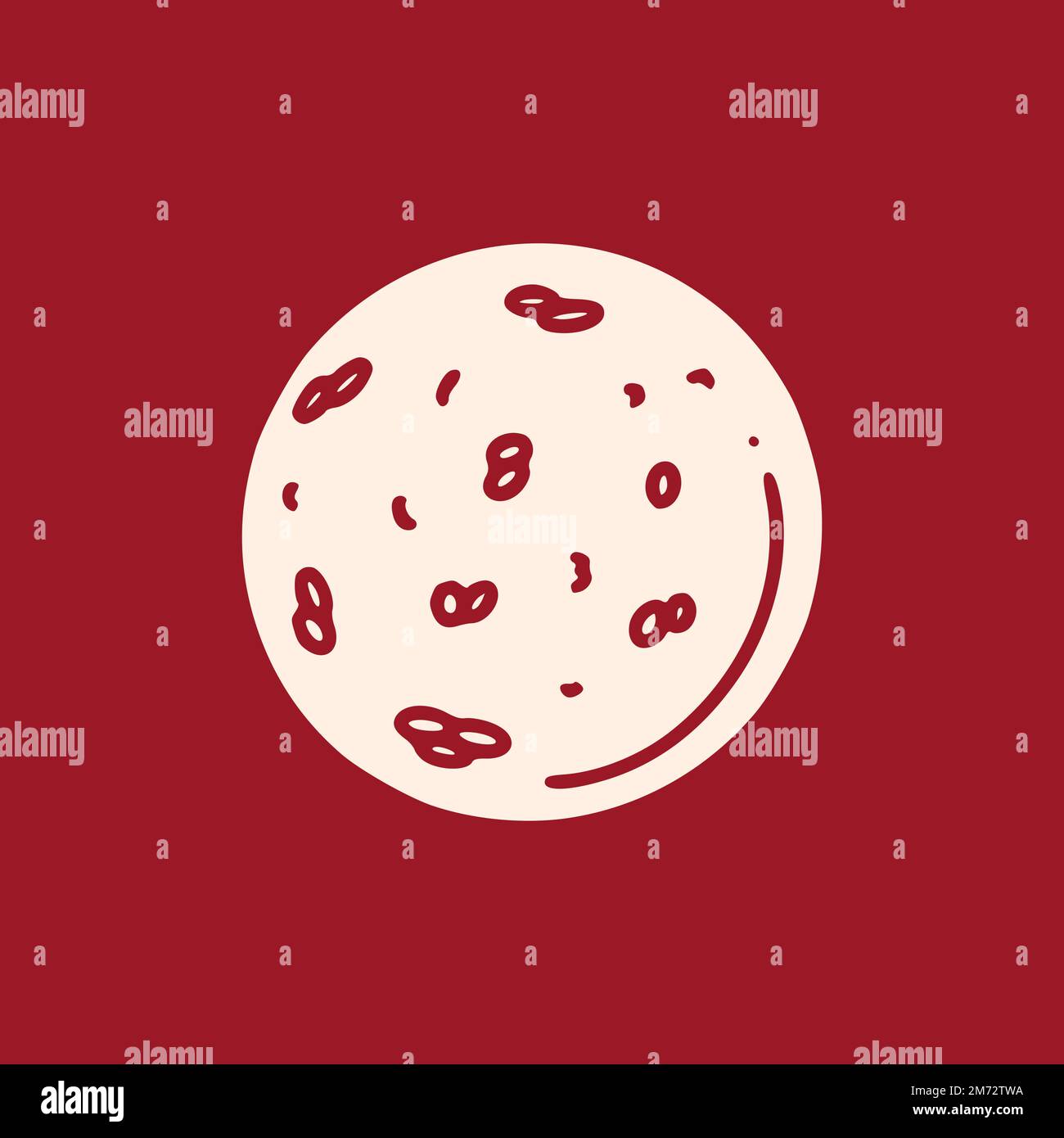 Palle di semi di sesamo, illustrazione vettoriale di jian dui. Jiandui dessert cinese di Capodanno in stile doodle. Illustrazione Vettoriale