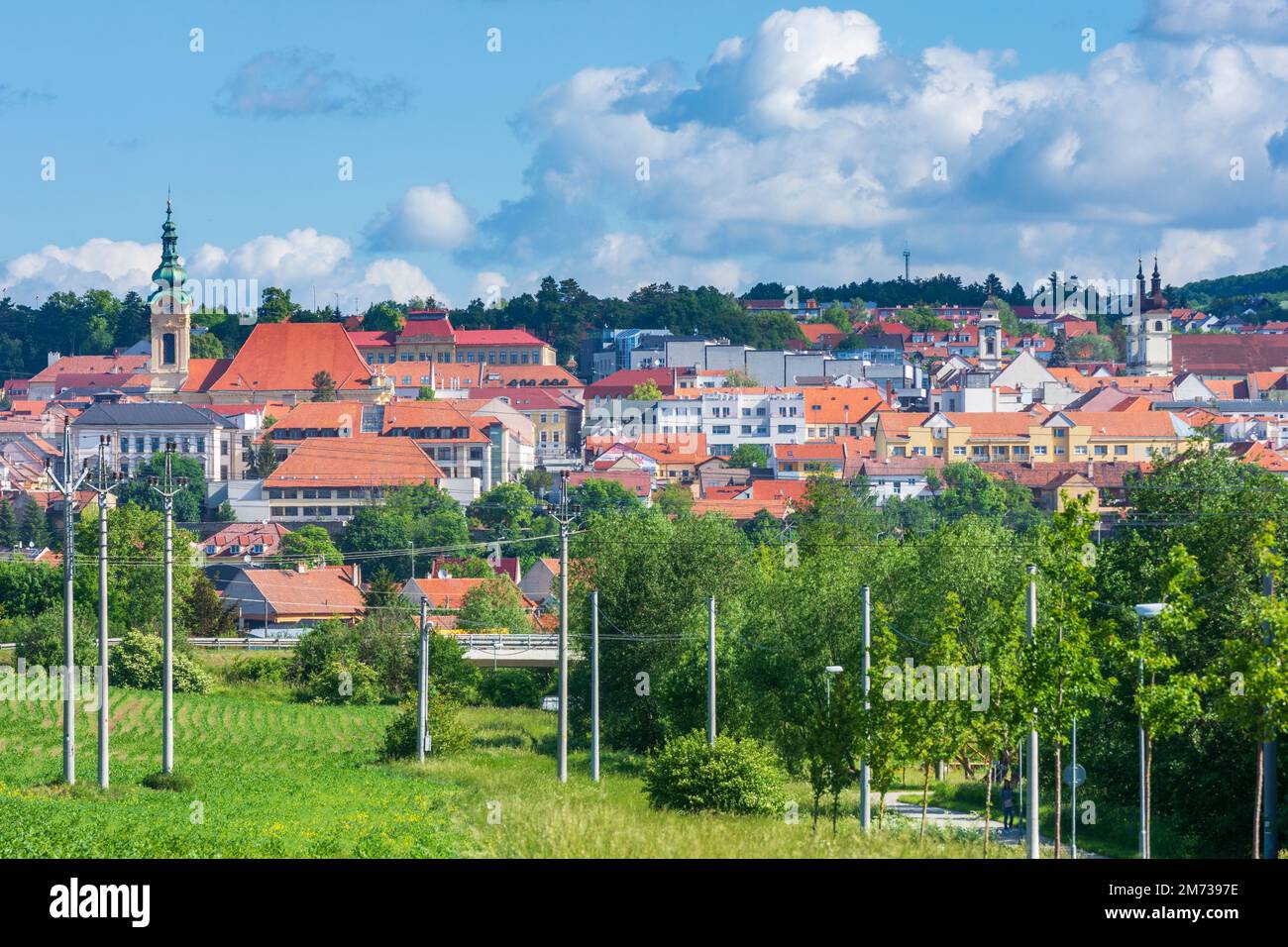 Uhersky Brod (Ungarisch Brod) : Città Uhersky Brod (Ungarisch Brod) in , Zlinsky, Zlin Regione, Zliner Regione, Ceco Foto Stock