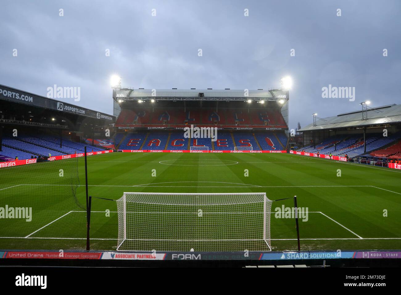 7th gennaio 2023; Selhurst Park, Crystal Palace, Londra, Inghilterra; Fa Cup Football, Crystal Palace contro Southampton; vista generale all'interno del Selhurst Park verso lo stand di Holmesdale Road. Foto Stock