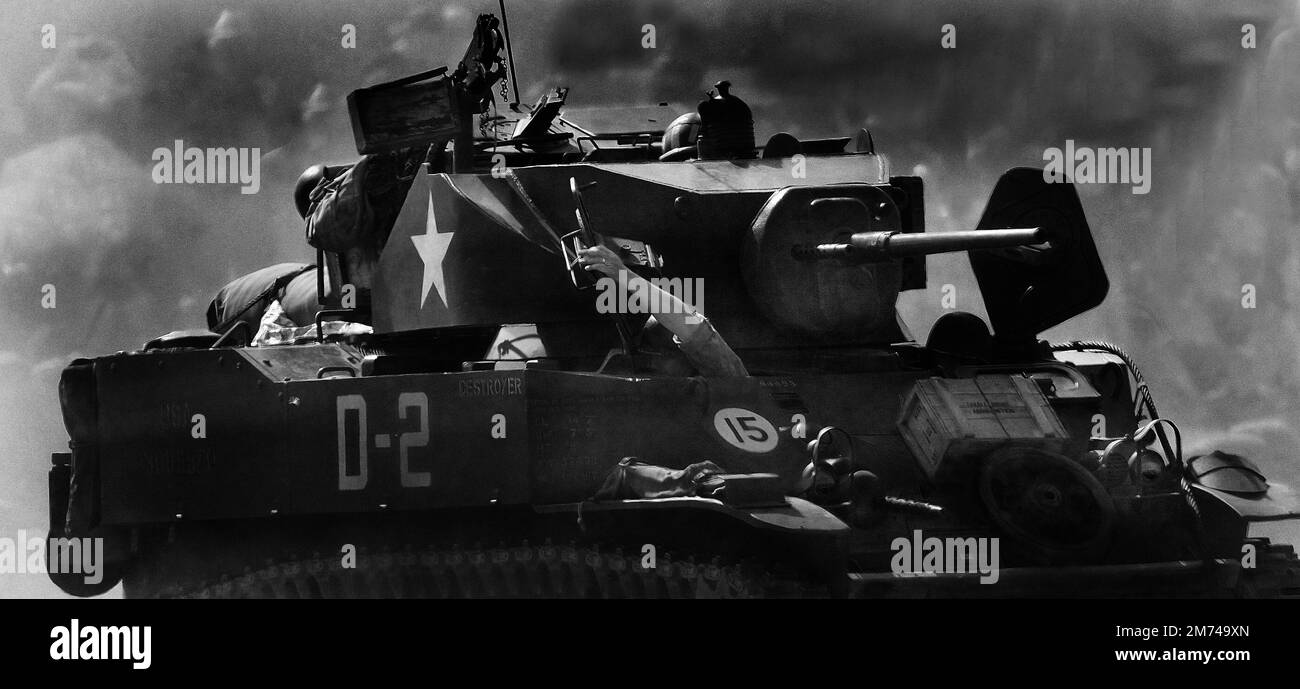 Il M3 Stuart/Light Tank M3, fu un carro armato leggero americano della seconda guerra mondiale Foto Stock