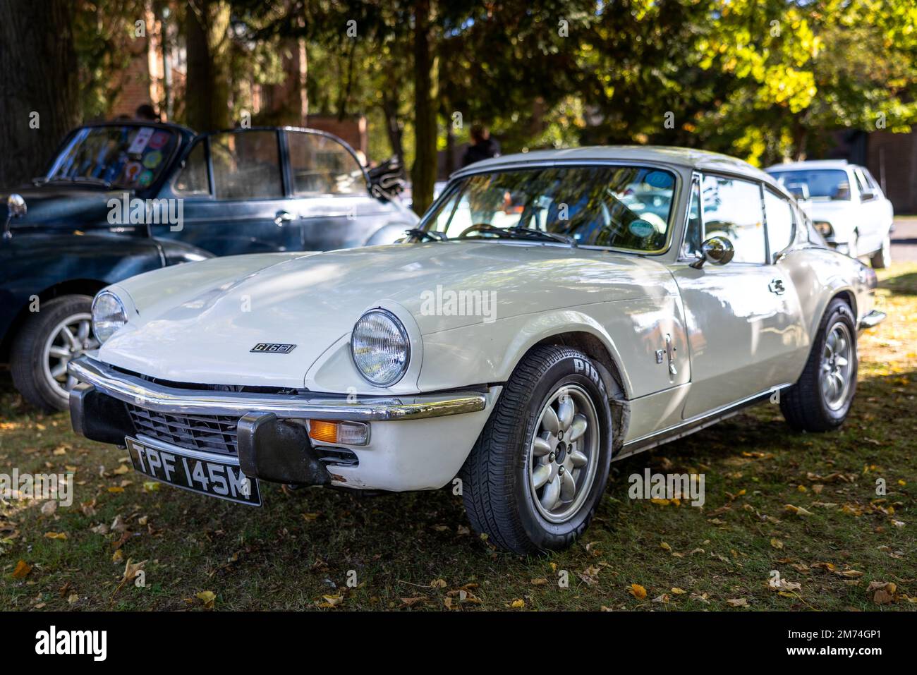 1973 Triumph GT6 Mk III ‘TPF 145M’ in mostra allo Scramble di ottobre tenutosi presso il Bicester Heritage Centre il 9th ottobre 2022. Foto Stock