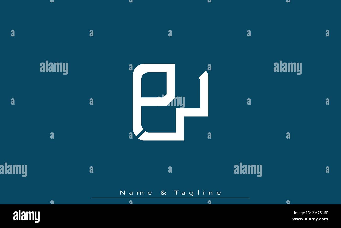 Lettere alfabetiche iniziali logo monogramma PW , WP Illustrazione Vettoriale