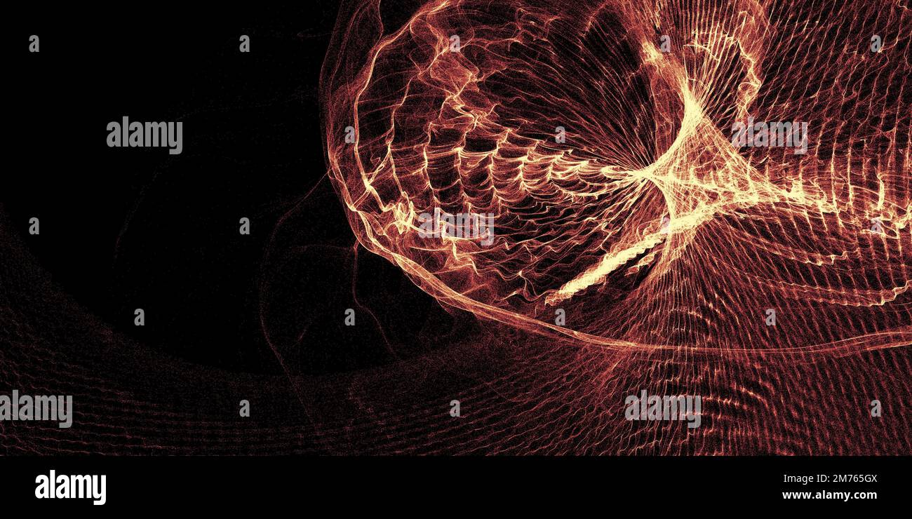 Particelle di rumore di grano. sabbia in forma di onde. Personaggi Chladni Sound. Modelli di vibrazione e risonanza. Tecnologia di base. Rivestimento antipolvere ruvido Foto Stock
