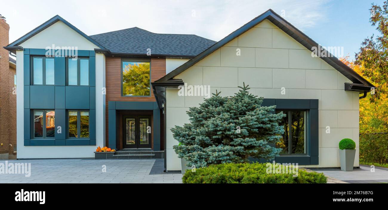 Casa di lusso costruita su misura nei sobborghi di Toronto, Canada Foto Stock