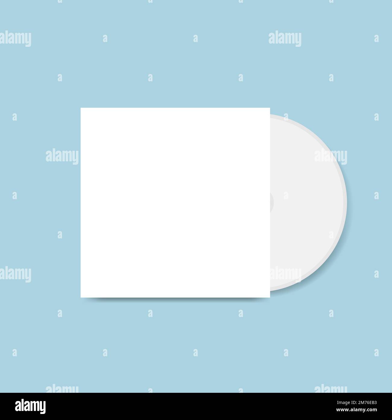 Vettore di mockup per la progettazione della copertina del CD Illustrazione Vettoriale