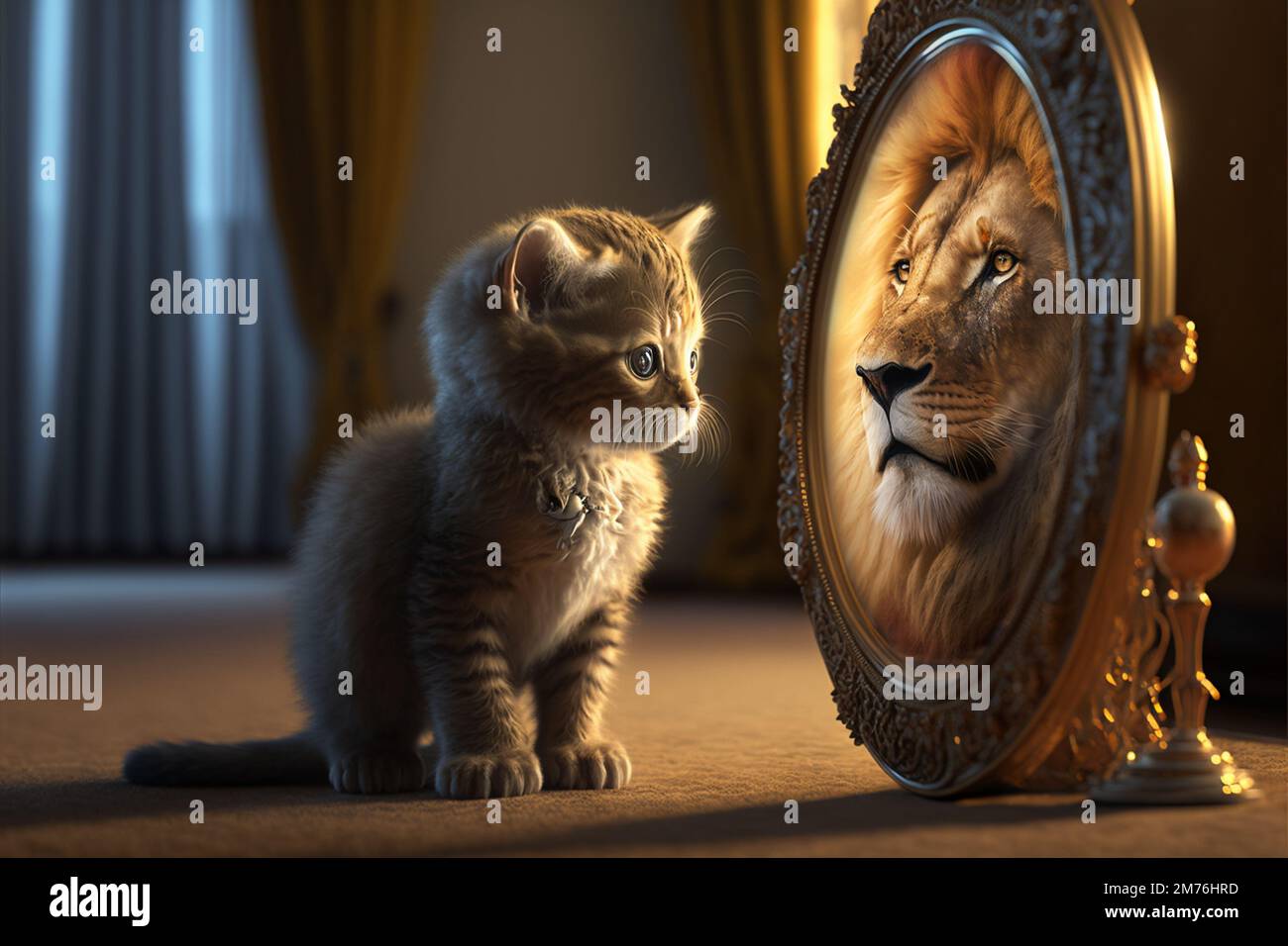 Cat lion mirror immagini e fotografie stock ad alta risoluzione - Alamy