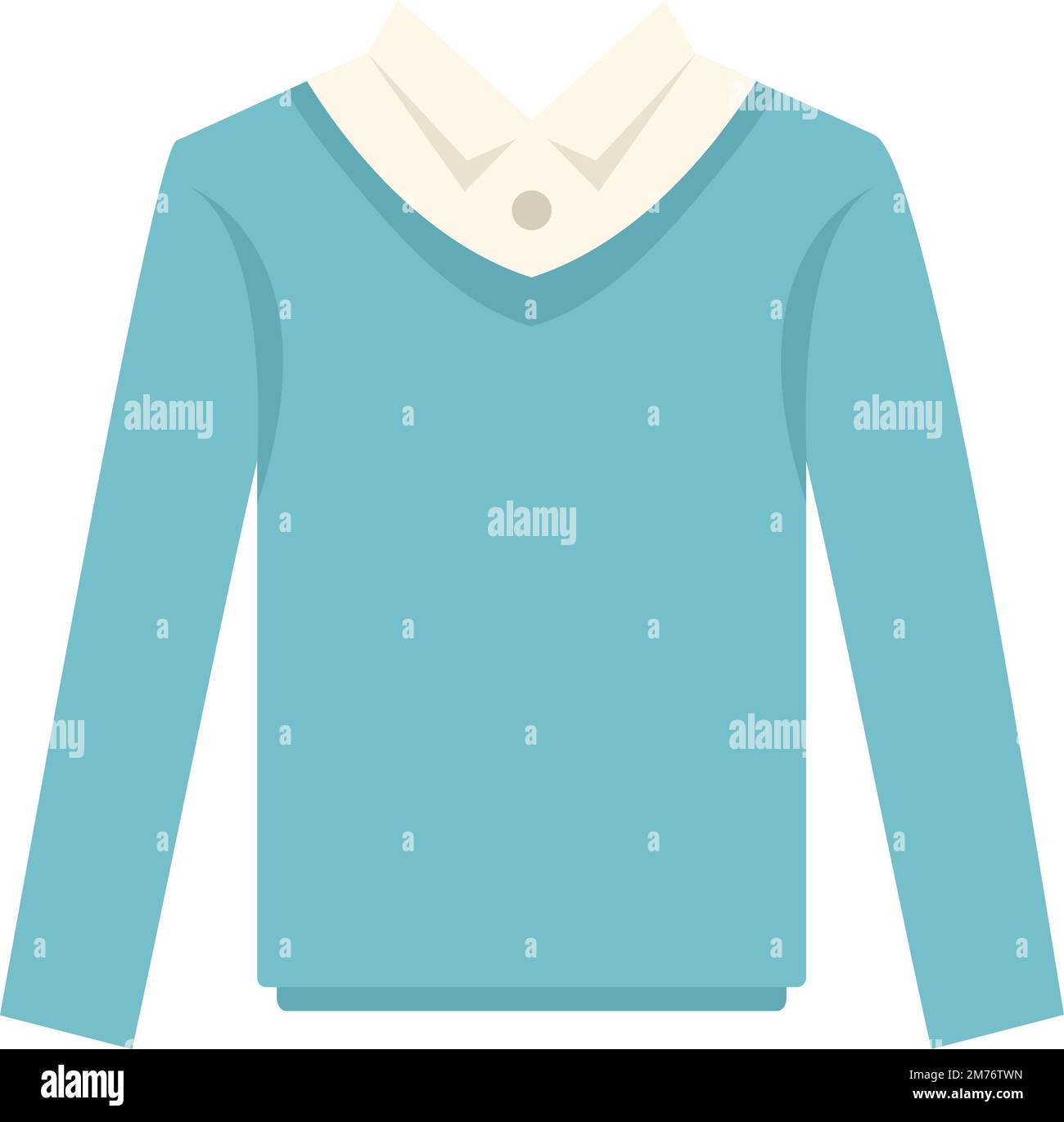 Icona moda indietro vettore piatto. Uniforme scolastica. Abito isolato Illustrazione Vettoriale