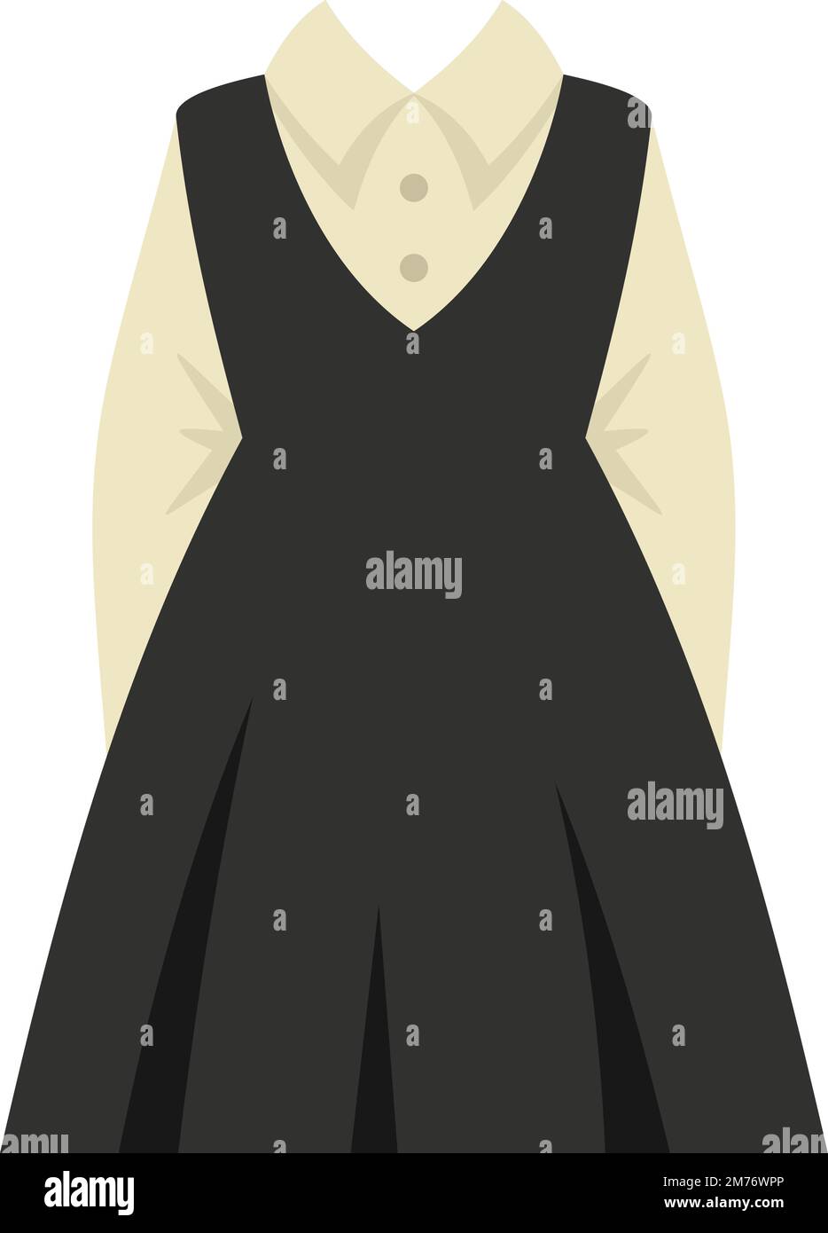 Vecchio vettore piatto icona uniforme. Studente di moda. Abito isolato Illustrazione Vettoriale