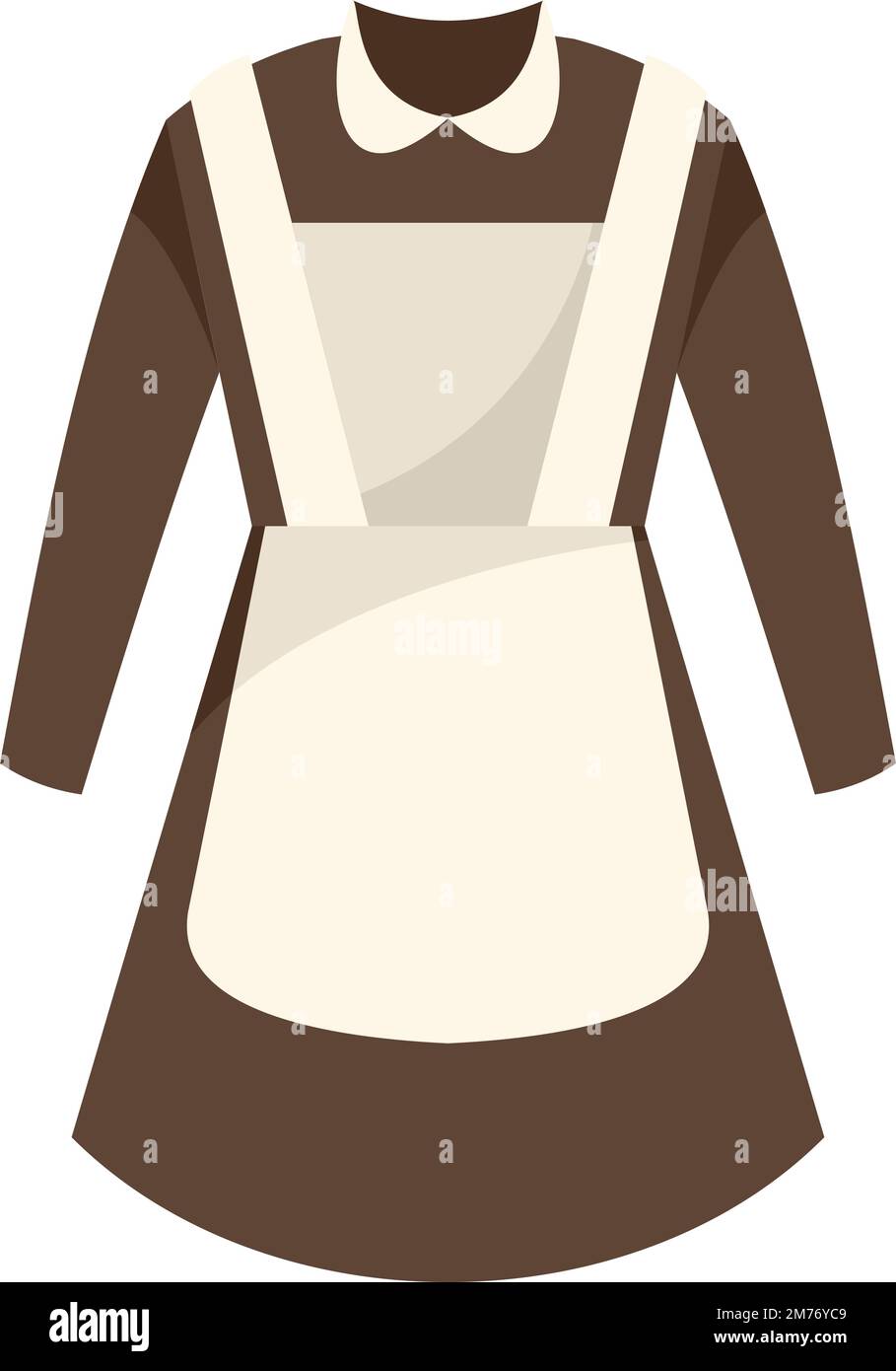 Abito abito icona vettore piatto. Moda indietro. Uniforme scuola isolato Illustrazione Vettoriale