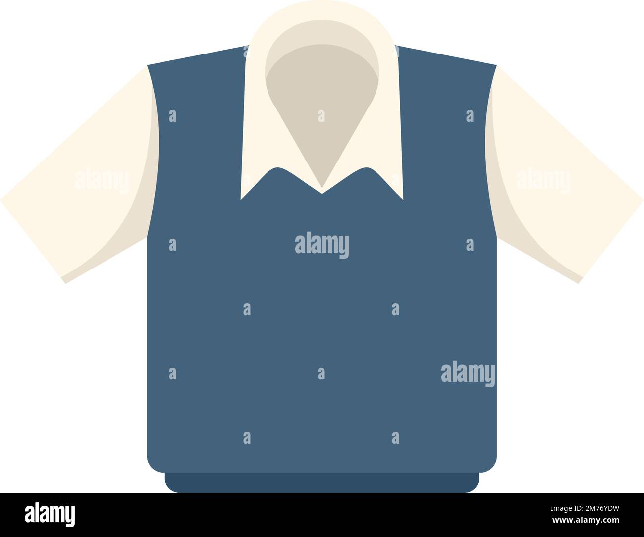 Vettore piatto icona uniforme figlio. Abito di moda. Asian college isolato Illustrazione Vettoriale