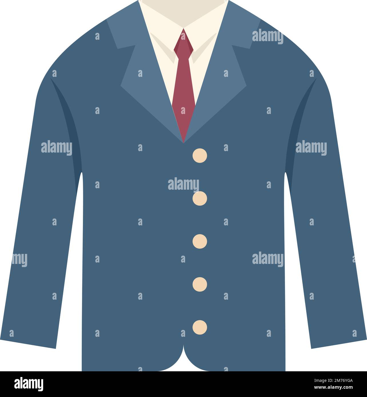 Abbigliamento scuola icona vettore piatto. Divisa ragazzo. Abito di moda isolato Illustrazione Vettoriale