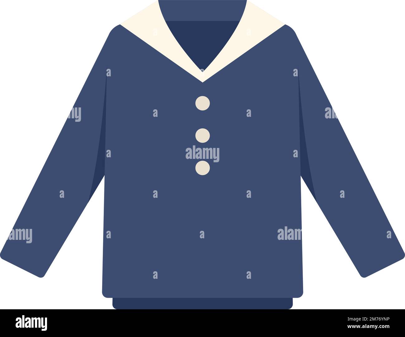 Icona camicia ragazzo vettore piatto. Uniforme scolastica. Vestiti isolati Illustrazione Vettoriale