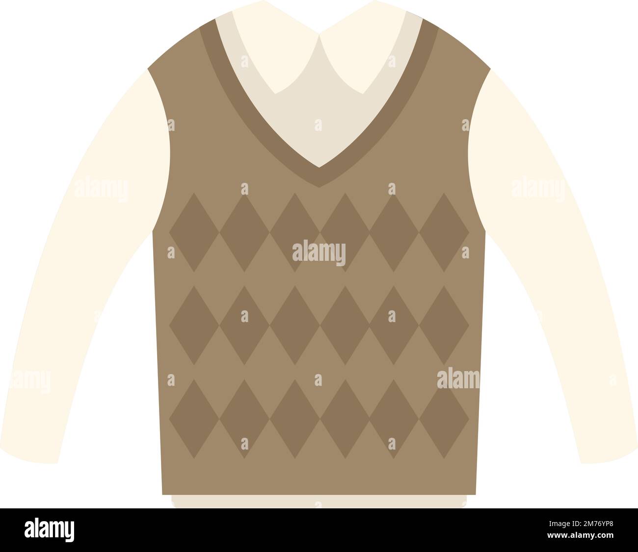 Maglia moda icona flat vettore. Tuta per studenti. Ragazzo uniforme isolato Illustrazione Vettoriale