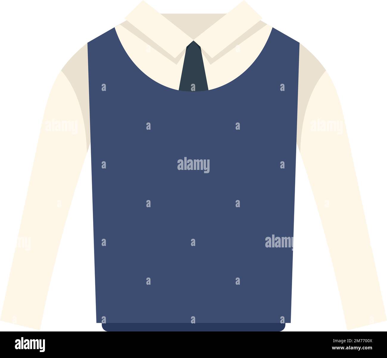 Maglia suit icona vettore piatto. Moda indietro. Allievo giapponese isolato Illustrazione Vettoriale