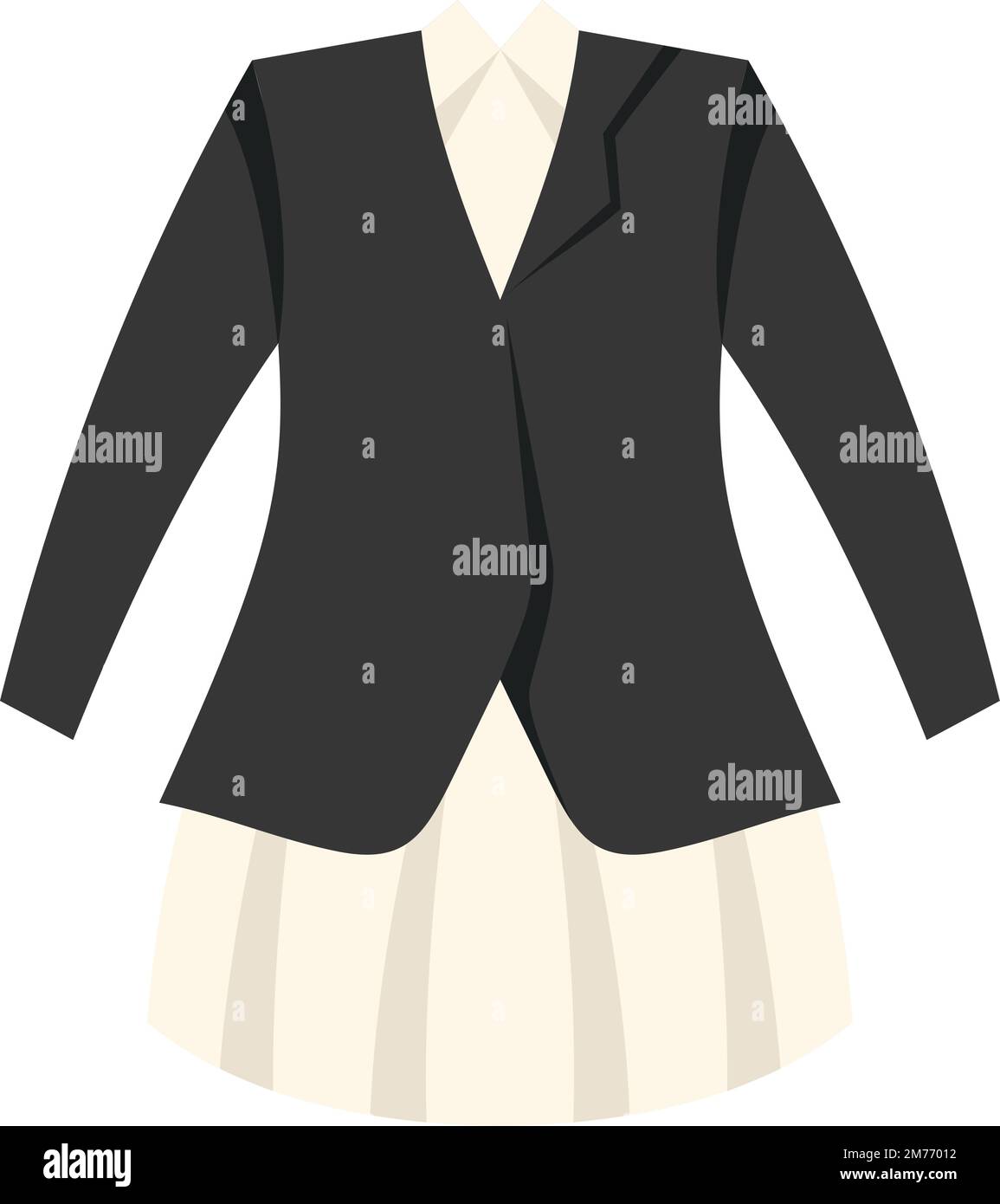 Abito abito icona vettore piatto. Codice istituto universitario. Appendiabiti uniforme isolato Illustrazione Vettoriale