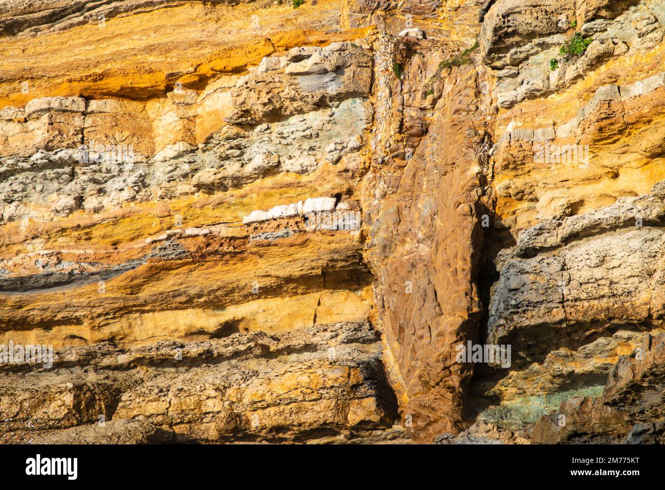 Strati di substrato geologico delle rocce Foto Stock