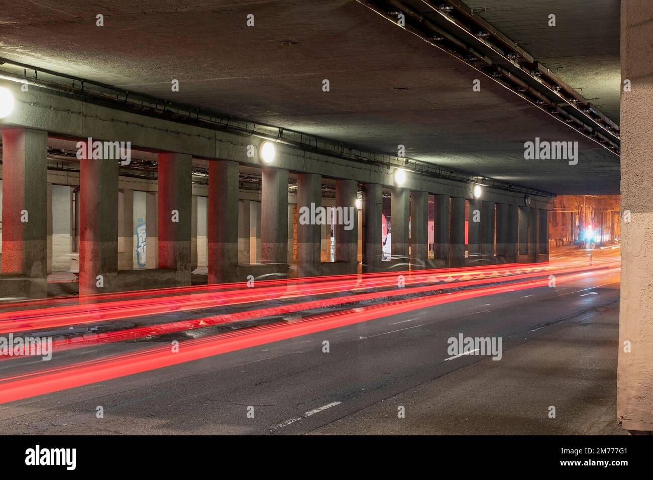 Traffico sentiero di luce Foto Stock