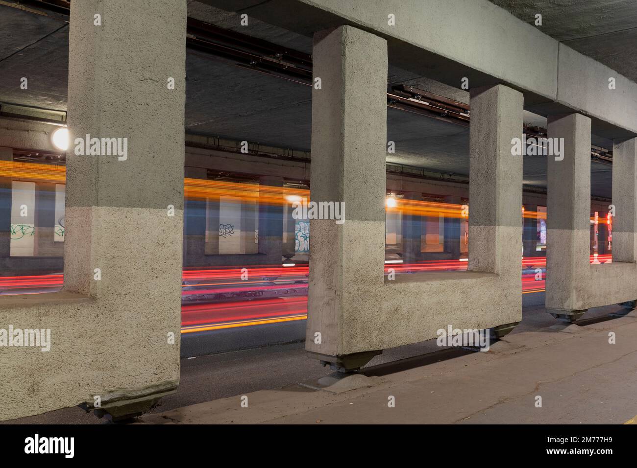 Traffico sentiero di luce Foto Stock