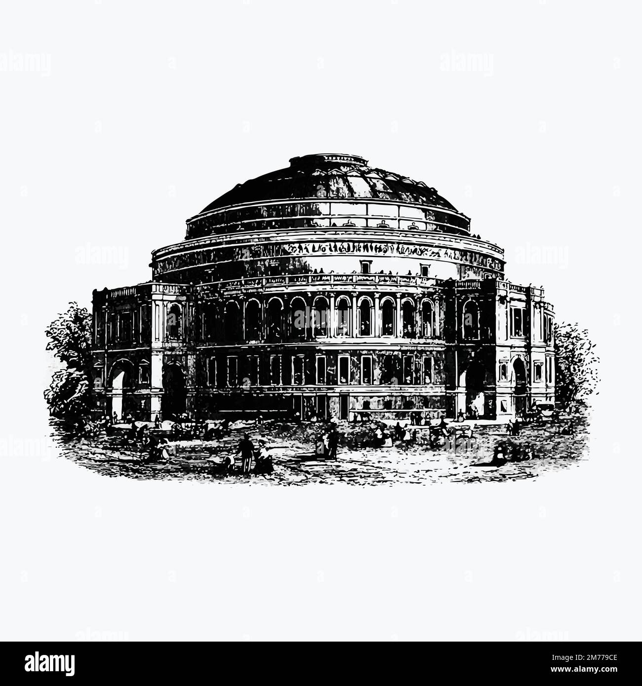 Royal Albert Hall illustrazione vettore Illustrazione Vettoriale