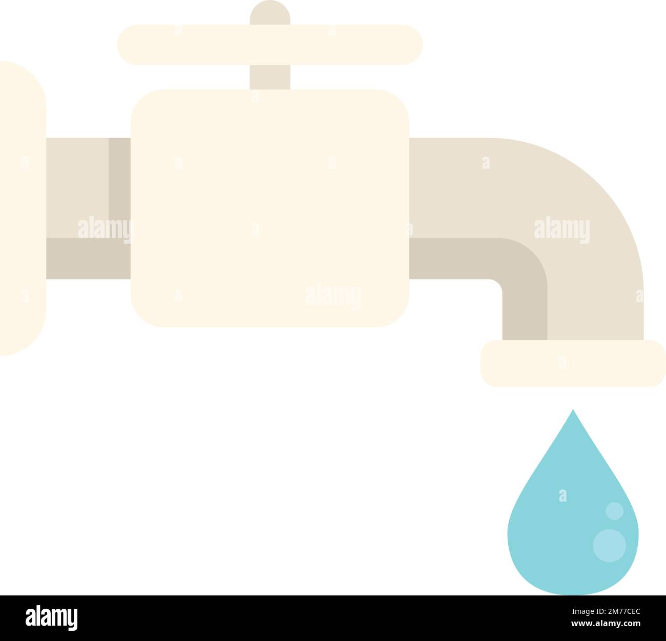 Icona Economy acqua rubinetto vettore piatto. Consumo intelligente. Soldi casa isolato Illustrazione Vettoriale